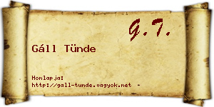 Gáll Tünde névjegykártya