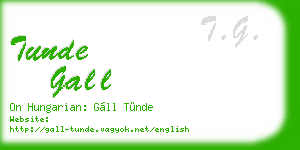 tunde gall business card