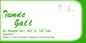 tunde gall business card